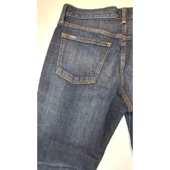 Gap Jeans Women Size 28R Distressed Best Girlfriend Raw Hem Dark Wash Gap Denim - Picture 8 of 16